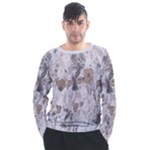 Cracked Marble Symphony Pattern Design Men s Long Sleeve Raglan T-Shirt