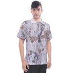 Cracked Marble Symphony Pattern Design Men s Polo T-Shirt