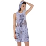 Cracked Marble Symphony Pattern Design Racer Back Hoodie Dress