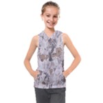 Cracked Marble Symphony Pattern Design Kids  Sleeveless Hoodie