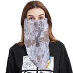 Cracked Marble Symphony Pattern Design Face Covering Bandana (Triangle)