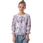 Cracked Marble Symphony Pattern Design Kids  Cuff Sleeve Top