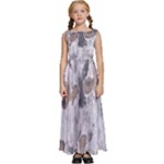 Cracked Marble Symphony Pattern Design Kids  Satin Sleeveless Maxi Dress