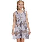 Cracked Marble Symphony Pattern Design Kids  Sleeveless Tiered Mini Dress