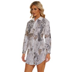 Womens Long Sleeve Shirt Dress 