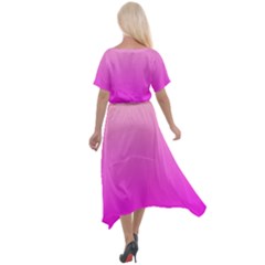 Cross Front Sharkbite Hem Maxi Dress 