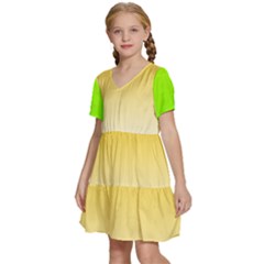 Kids  Short Sleeve Tiered Mini Dress 