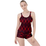 muster rot schwarz Boyleg Tankini Set 