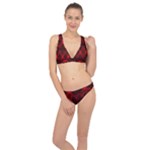 muster rot schwarz Classic Banded Bikini Set 