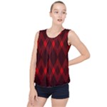 muster rot schwarz Bubble Hem Chiffon Tank Top