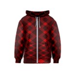 pattern black red Kids  Zipper Hoodie