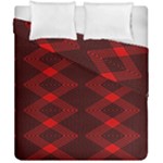 pattern black red Duvet Cover Double Side (California King Size)