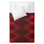 pattern black red Duvet Cover Double Side (Single Size)