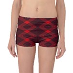 pattern black red Reversible Boyleg Bikini Bottoms