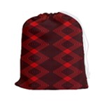 pattern black red Drawstring Pouch (2XL)