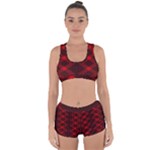 pattern black red Racerback Boyleg Bikini Set