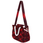 pattern black red Rope Handles Shoulder Strap Bag