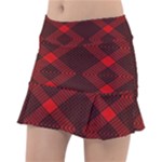 pattern black red Classic Tennis Skirt