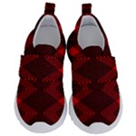 pattern black red Kids  Velcro No Lace Shoes