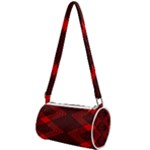 pattern black red Mini Cylinder Bag