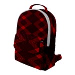 pattern black red Flap Pocket Backpack (Large)