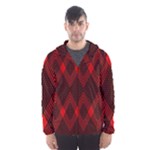 pattern red black, Men s Hooded Windbreaker