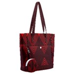 pattern red black, Everyday Shoulder Bag with Pouch Bag