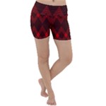 pattern red black, Lightweight Velour Yoga Shorts