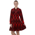 pattern red black, All Frills Chiffon Dress