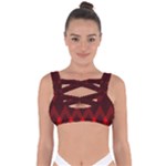 pattern red black, Bandaged Up Bikini Top