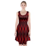 pattern, red, black,  Racerback Midi Dress