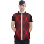 pattern, red, black,  Men s Puffer Vest