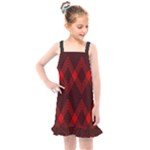 pattern, red, black,  Kids  Overall Dress