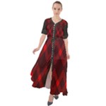 pattern, red, black,  Waist Tie Boho Maxi Dress