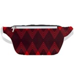 pattern, red, black,  Waist Bag 