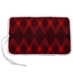 pattern, red, black,  Pen Storage Case (S)