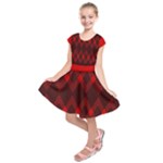 Muster rot rot schwarz Kids  Short Sleeve Dress