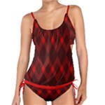 Muster rot rot schwarz Tankini Set