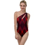 Muster rot rot schwarz To One Side Swimsuit