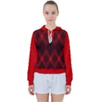 Muster rot rot schwarz Women s Tie Up Sweat