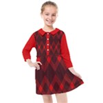 Muster rot rot schwarz Kids  Quarter Sleeve Shirt Dress