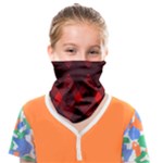 Muster rot rot schwarz Face Covering Bandana (Kids)