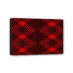 pattern rot schwarz Mini Canvas 6  x 4  (Stretched)