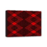 pattern rot schwarz Mini Canvas 7  x 5  (Stretched)