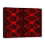 pattern rot schwarz Canvas 16  x 12  (Stretched)