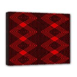 pattern rot schwarz Deluxe Canvas 20  x 16  (Stretched)