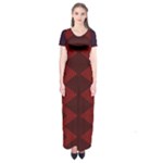 pattern rot schwarz Short Sleeve Maxi Dress