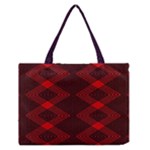 pattern rot schwarz Zipper Medium Tote Bag