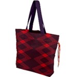 pattern rot schwarz Drawstring Tote Bag