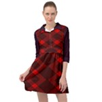 pattern rot schwarz Mini Skater Shirt Dress